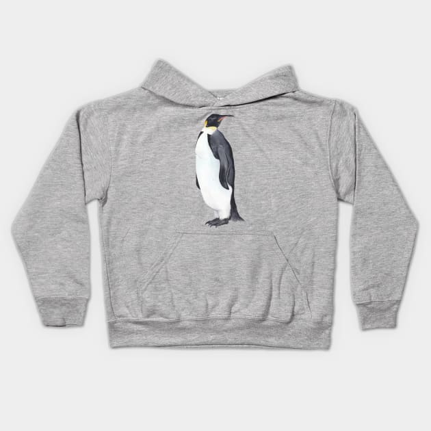 Emperor Penguin Kids Hoodie by IndiasIllustrations